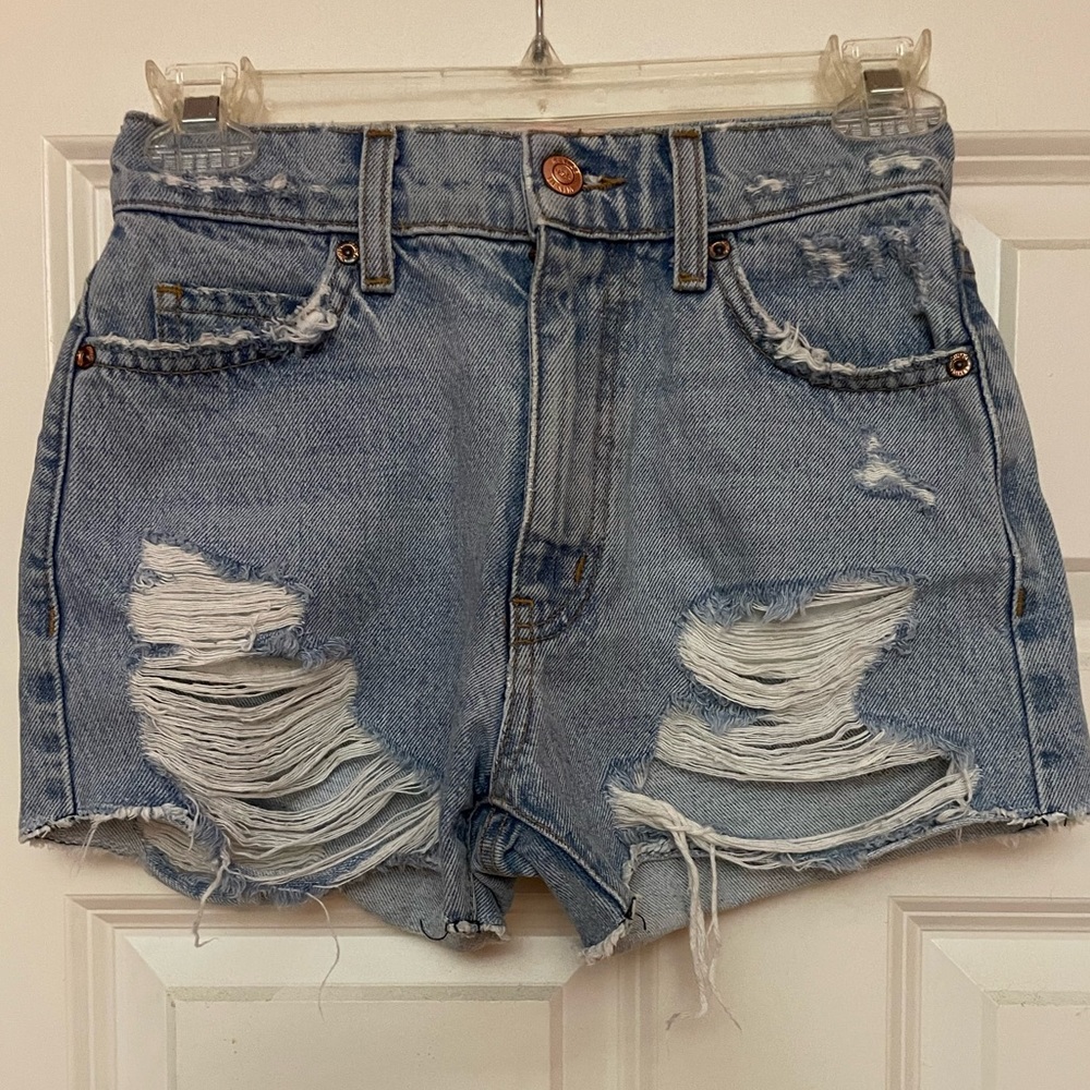 Revice Denim High Waisted Cut Off Shorts Size 24